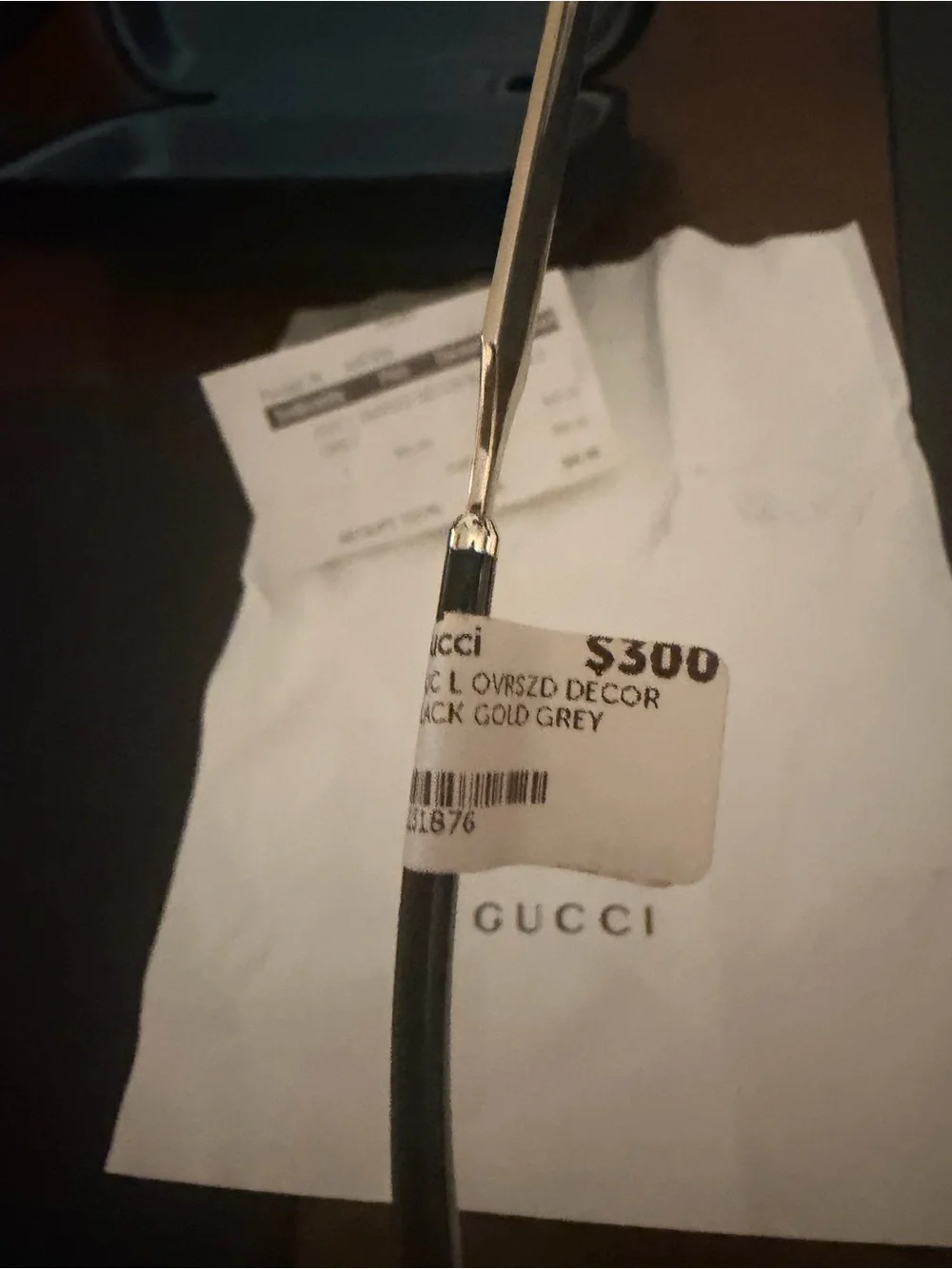 Gucci Women's Black Frame Sunglasses with Dark Gradient Lenses